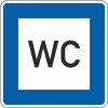 Verkehrszeichen 365-58 Toilette/WC gemäß StVO | Strassenausstatter